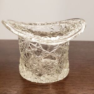 Vintage Cut-Glass Top Hat Dish/Ashtray